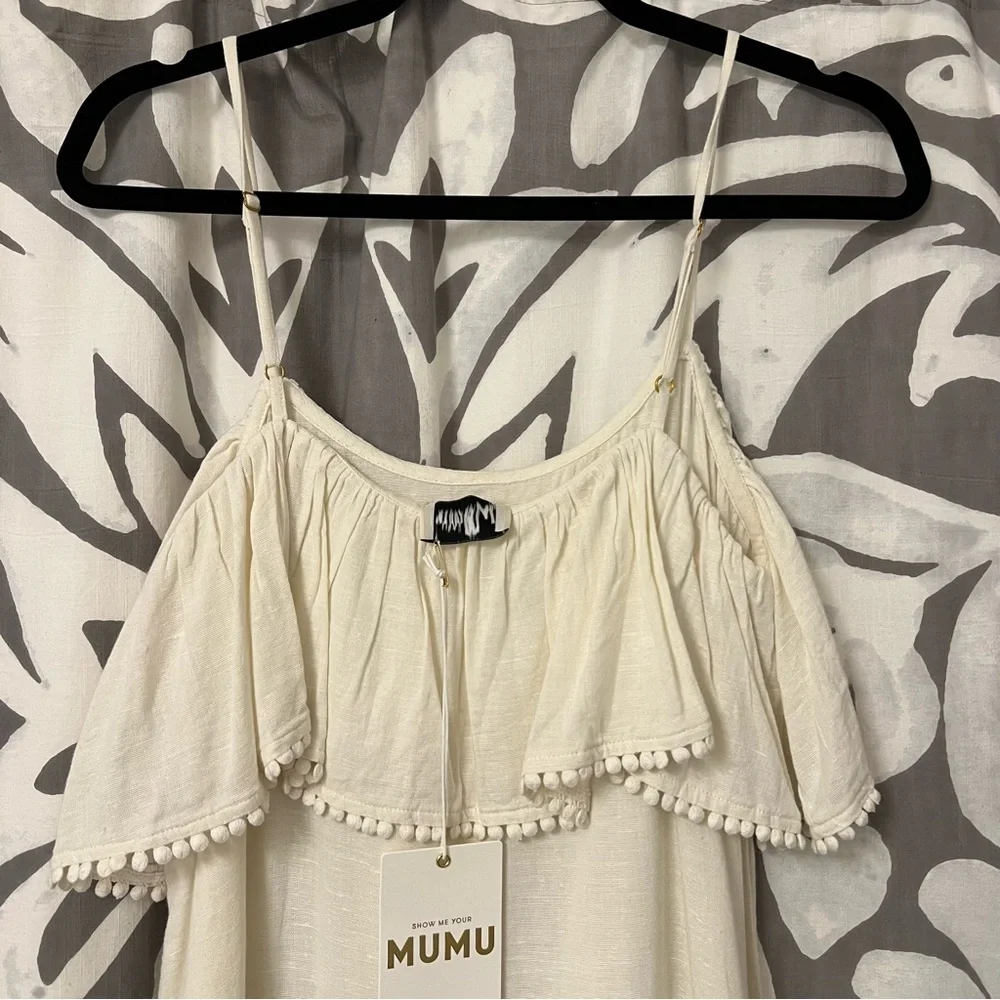 NWT Mumu Ambrose Midi White Dress - Picture 7 of 11